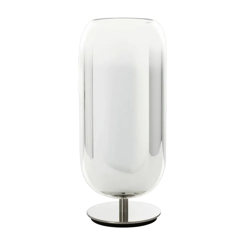 Petite lampe de table argentée Gople - Artemide - The Cool Republic