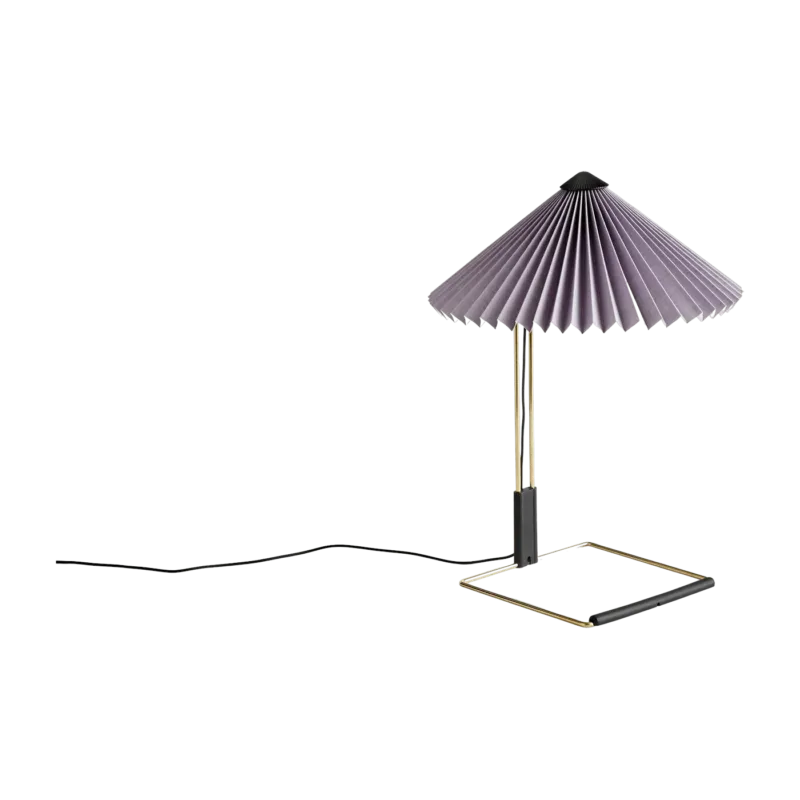 Petite lampe de table lavande et laiton 30 x 38 cm Matin - HAY - The Cool Republic