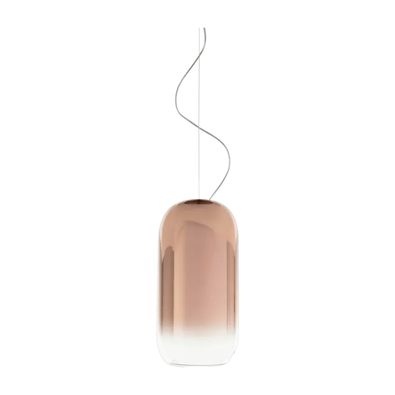 Petite suspension rose métallique Gople - Artemide - The Cool Republic