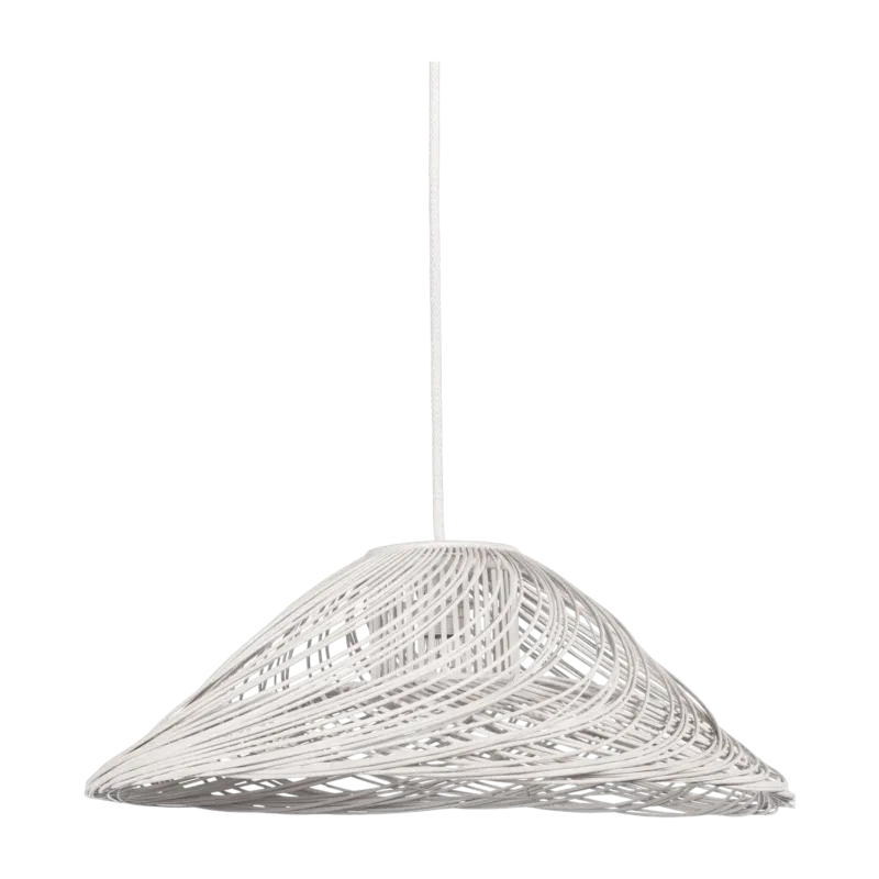 Petite suspension rotin blanche Satelise - Forestier - The Cool Republic