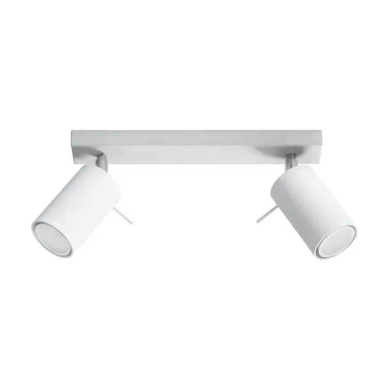 Plafonnier en acier blanc 30x6x16cm Ring 2 - Sollux - The Cool Republic
