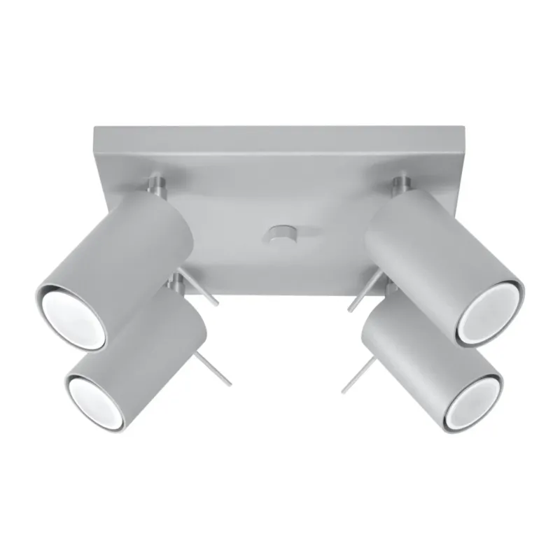 Plafonnier en acier gris 25x16cm Ring 4 - Sollux - The Cool Republic