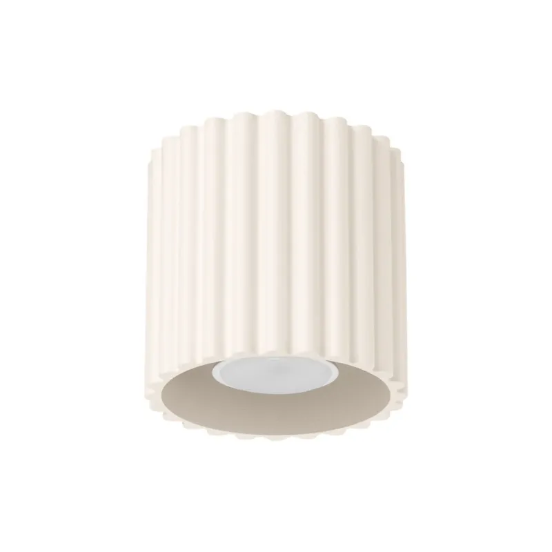 Plafonnier en aluminium beige 10 cm Aura 1 - Sollux - The Cool Republic