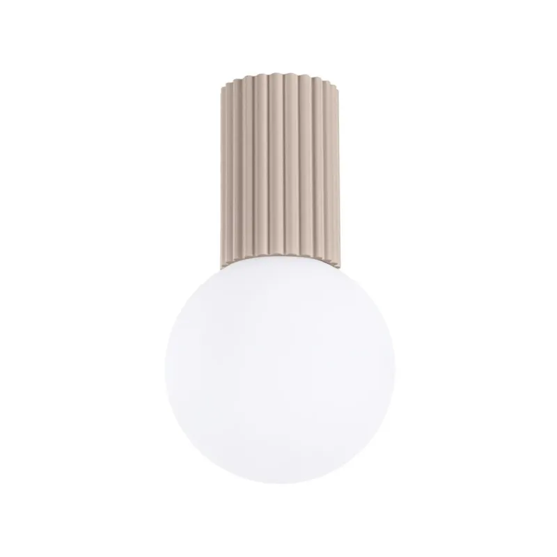 Plafonnier en aluminium taupe 12x21cm Halo - Sollux - The Cool Republic