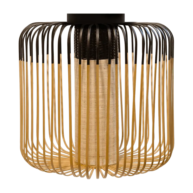 Plafonnier en bambou noir M Bamboo - Forestier - The Cool Republic