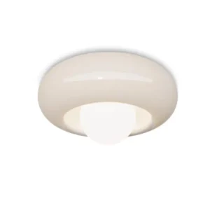 Plafonnier en céramique crème 40x21cm Bumbum - Ferroluce - The Cool Republic