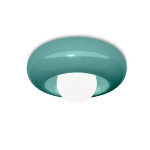 Plafonnier en céramique turquoise 40x21cm Bumbum - Ferroluce - The Cool Republic