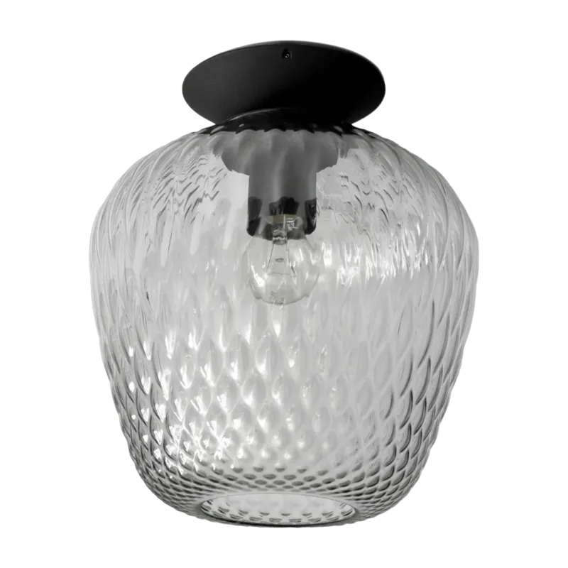 Plafonnier en verre soufflé gris Blown SW5 - &tradition - The Cool Republic