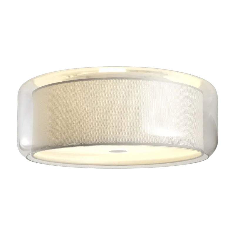 Plafonnier verre soufflé blanc PEAR abat-jour minimaliste L 44cm Mercer C - Marset - The Cool Republic