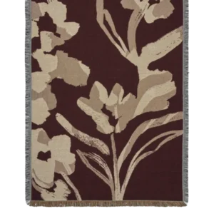 Plaid en coton bio marron foncé 170 x 120 cm Cilla - Ferm Living - The Cool Republic