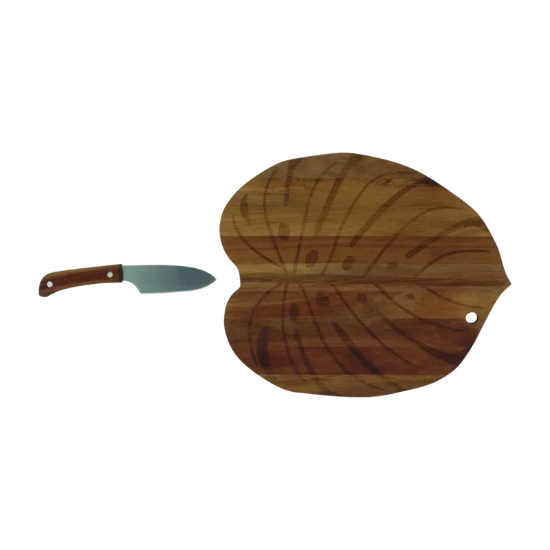 Planche de service en forme de feuille avec couteau Monstera - DOIY - The Cool Republic
