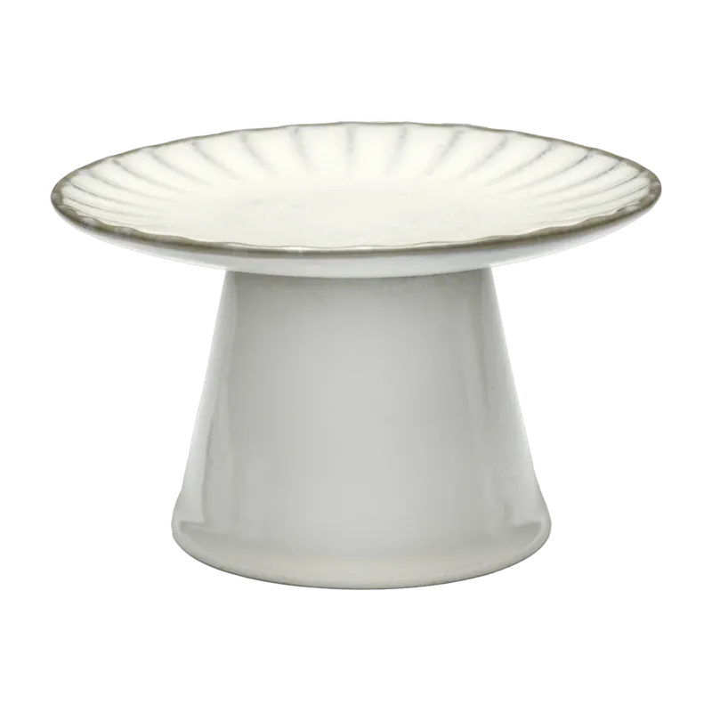Plat à gâteau en grès blanc 15 x 9 cm Inku - Serax - The Cool Republic