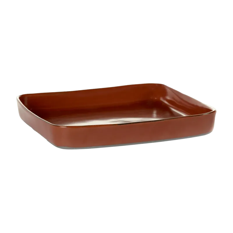 Plat carré en grès rouille 18 cm - Serax - The Cool Republic