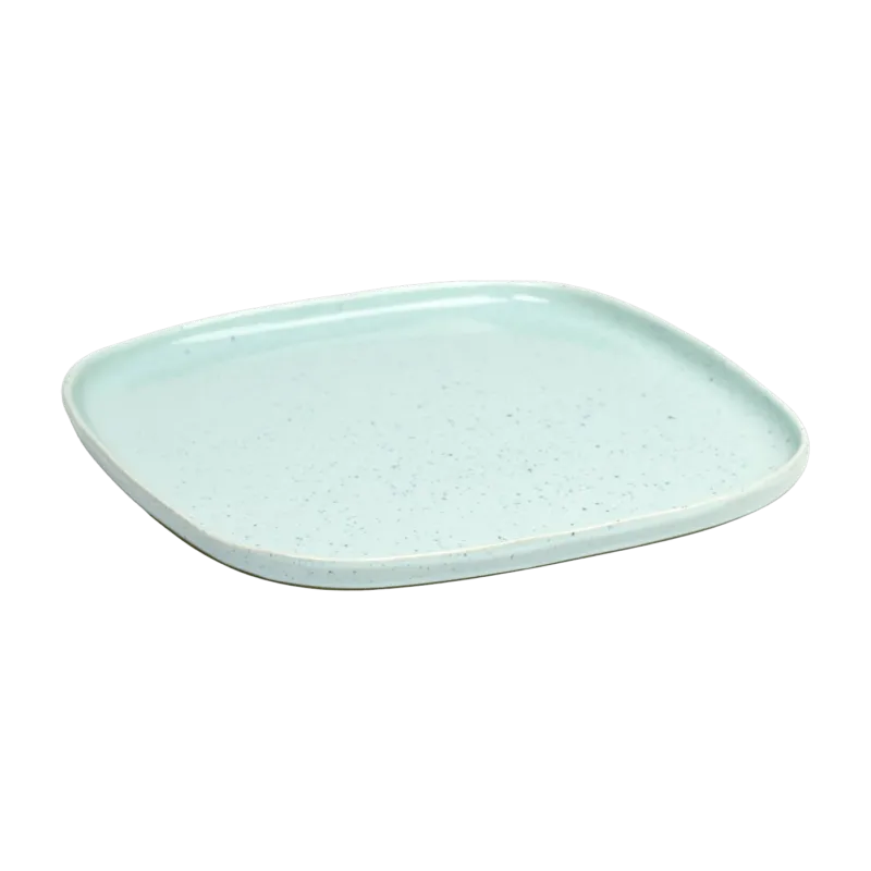 Plat de service carré en grès bleu ciel 25 cm - Serax - The Cool Republic