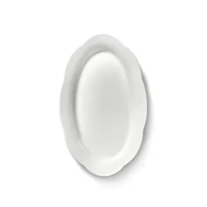 Plat de service ovale en porcelaine blanche 24,5x15x3,2cm M Silhouette - Serax - The Cool Republic
