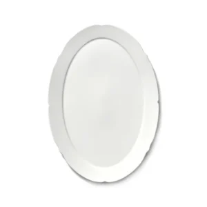 Plat de service ovale en porcelaine blanche 30x21x1,5cm L Silhouette - Serax - The Cool Republic