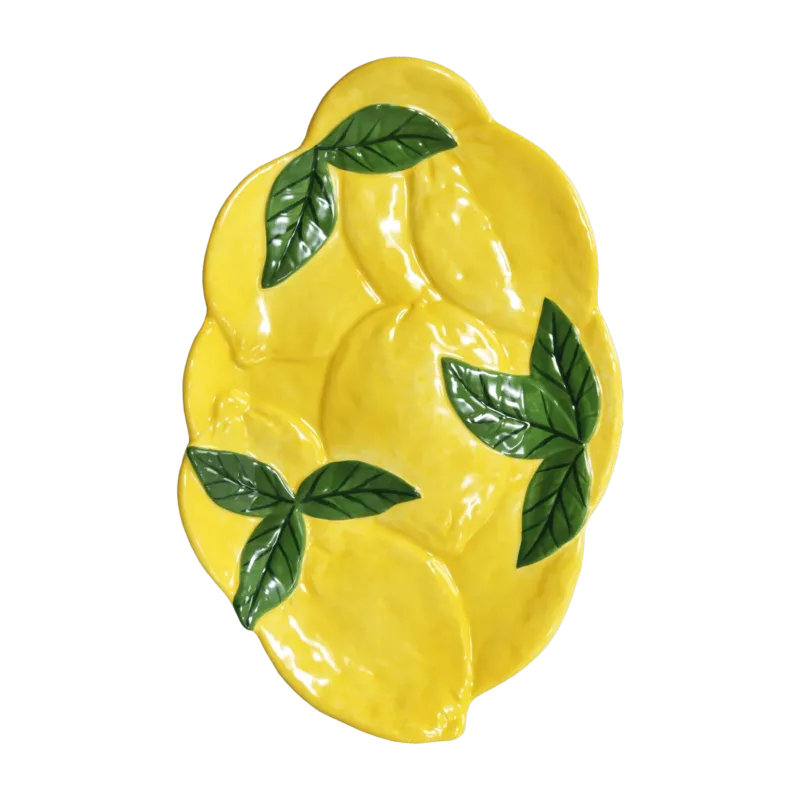 Plat en dolomite à motifs citrons - &Klevering - The Cool Republic