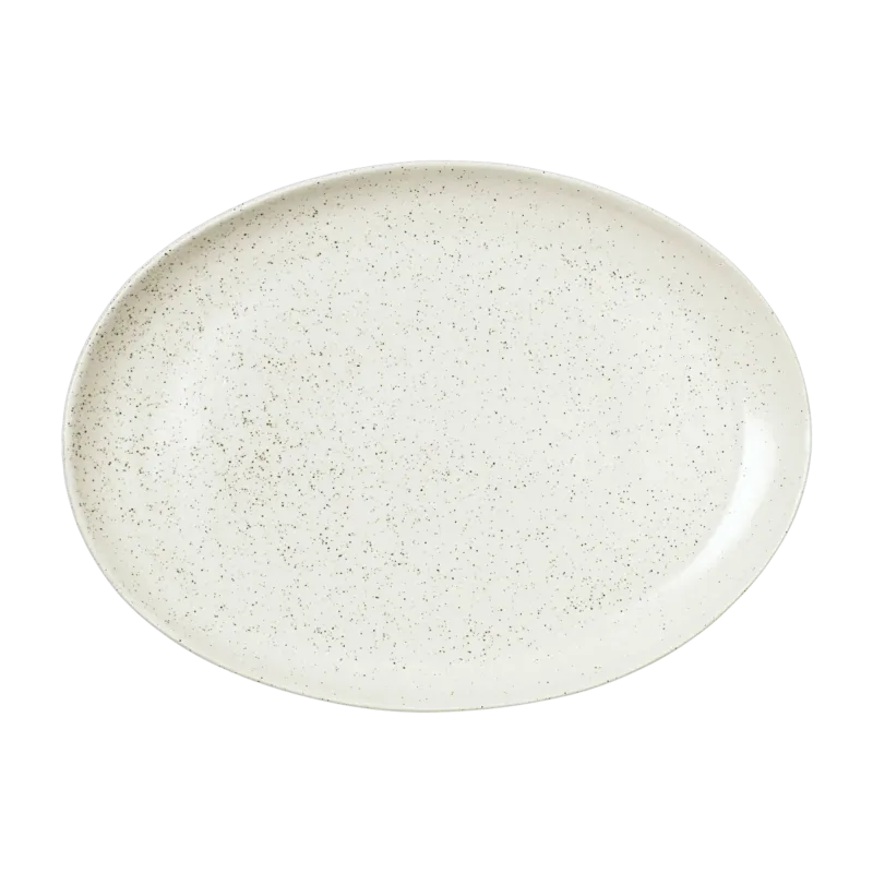 Plat oval en grès 35,5 cm Nordic Vanilla - Broste Copenhagen - The Cool Republic