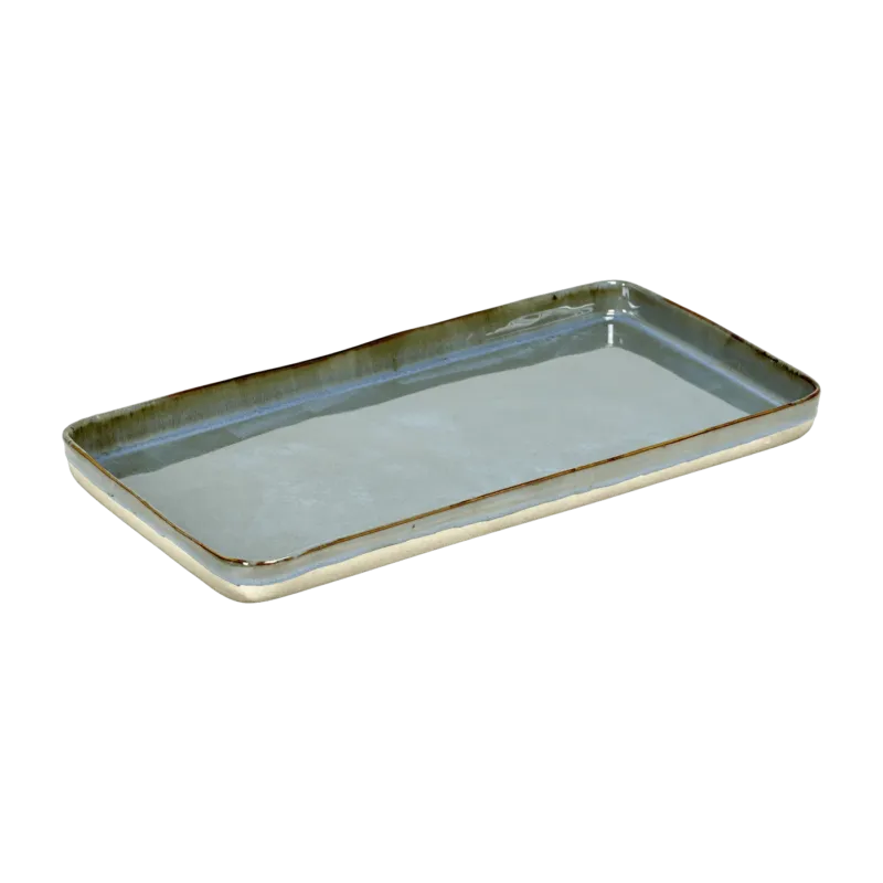 Plat rectangulaire en grès bleu fumé 37 x 20 cm - Serax - The Cool Republic
