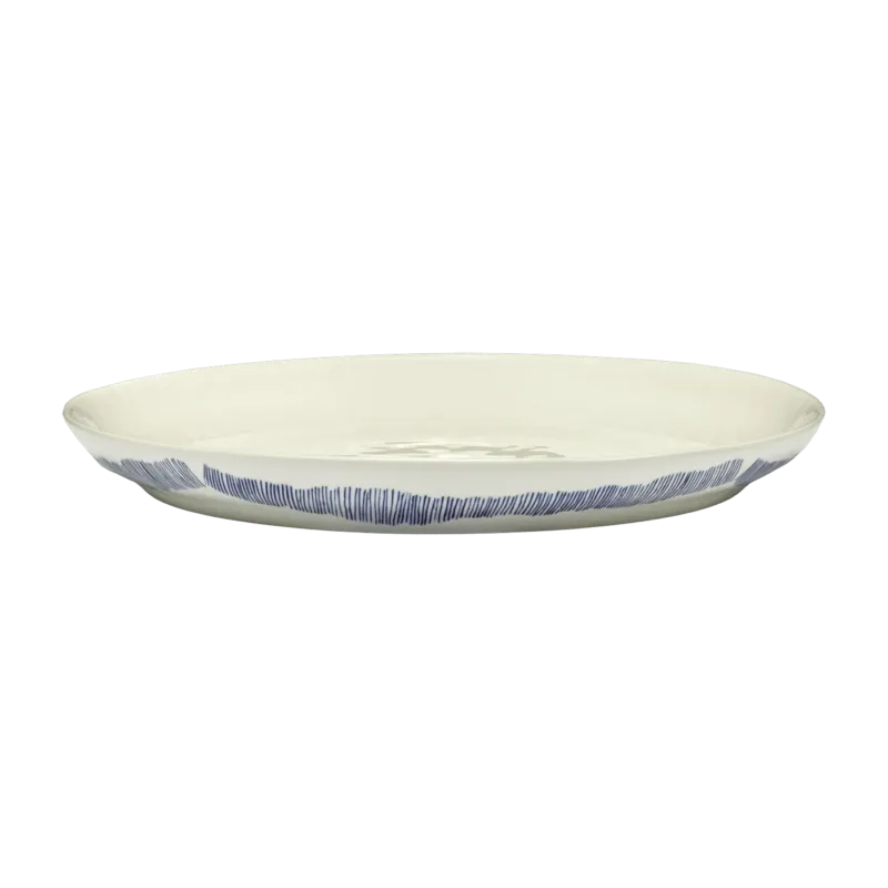 Plateau blanc avec motif bleu Feast - Serax - The Cool Republic