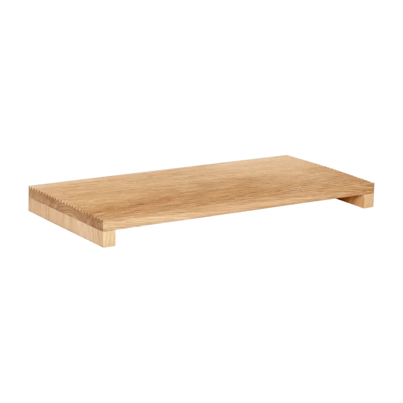 Plateau en bois de chêne strié - Hübsch - The Cool Republic