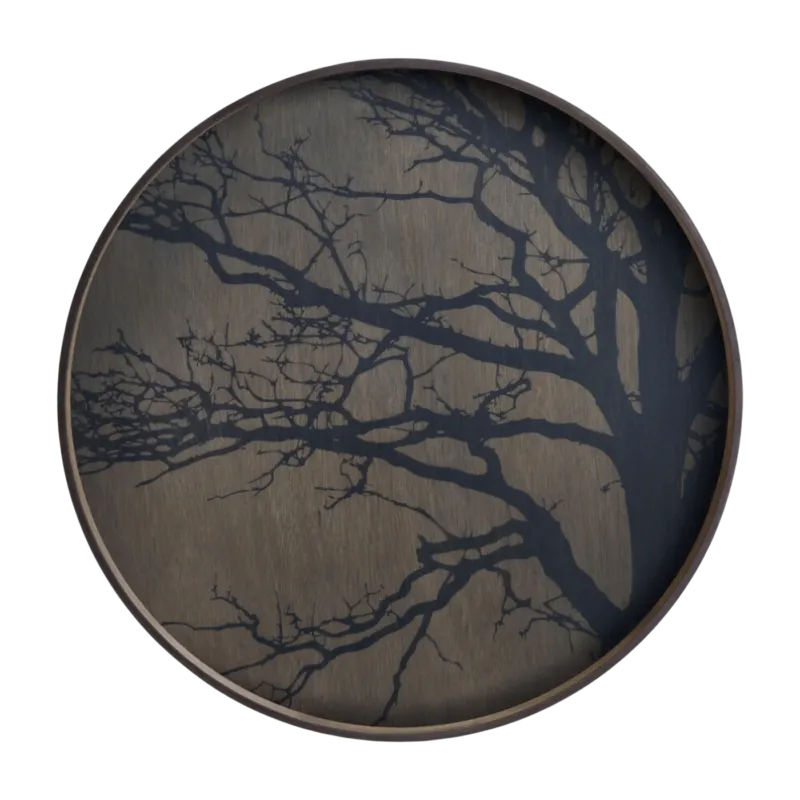 Plateau en bois rond Black Tree L - Ethnicraft - The Cool Republic