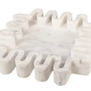 Plateau en marbre blanc carré 29x5cm Aiko - Versmissen - The Cool Republic