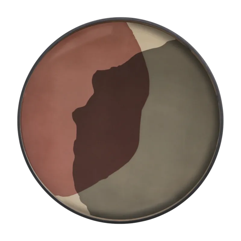 Plateau en verre rouge XL Translucent Silhouettes - Ethnicraft Accessories - The Cool Republic