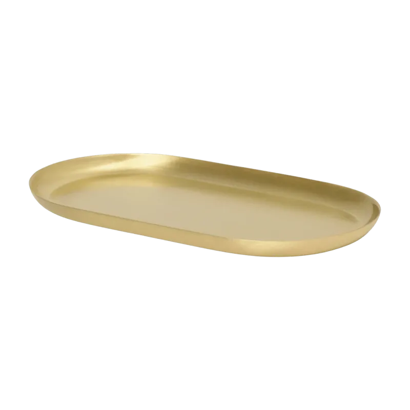 Plateau ovale en laiton 17,8 x 1 x 8,7 cm Basho - Ferm Living - The Cool Republic