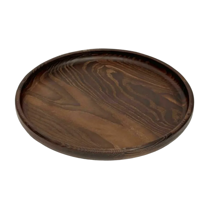 Plateau rond en bois de frêne carbonisé "pur" 29 cm - Serax - The Cool Republic