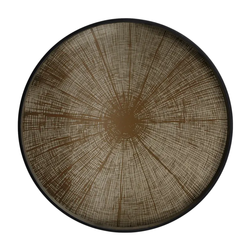 Plateau rond en miroir Bronze Slice - Ethnicraft Accessories - The Cool Republic