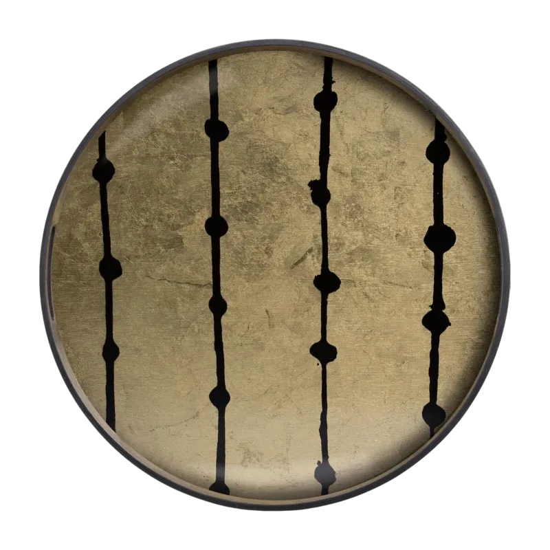 Plateau rond en miroir Brown Dots - Ethnicraft Accessories - The Cool Republic