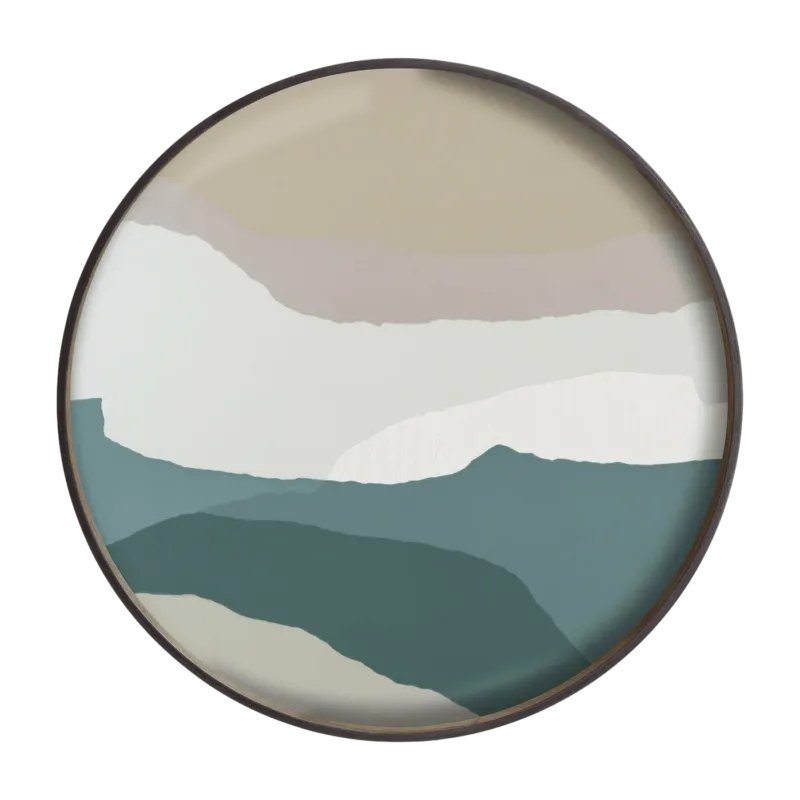 Plateau rond en verre Slate Wabi Sabi L - Ethnicraft Accessories - The Cool Republic