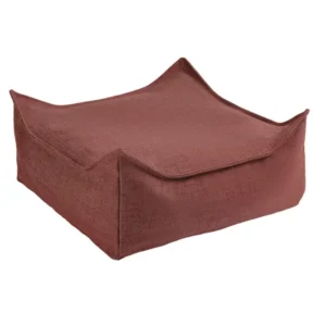 Pouf d'extérieur pour enfant carré en repylène recyclé grenade 60cm - Wigiwama