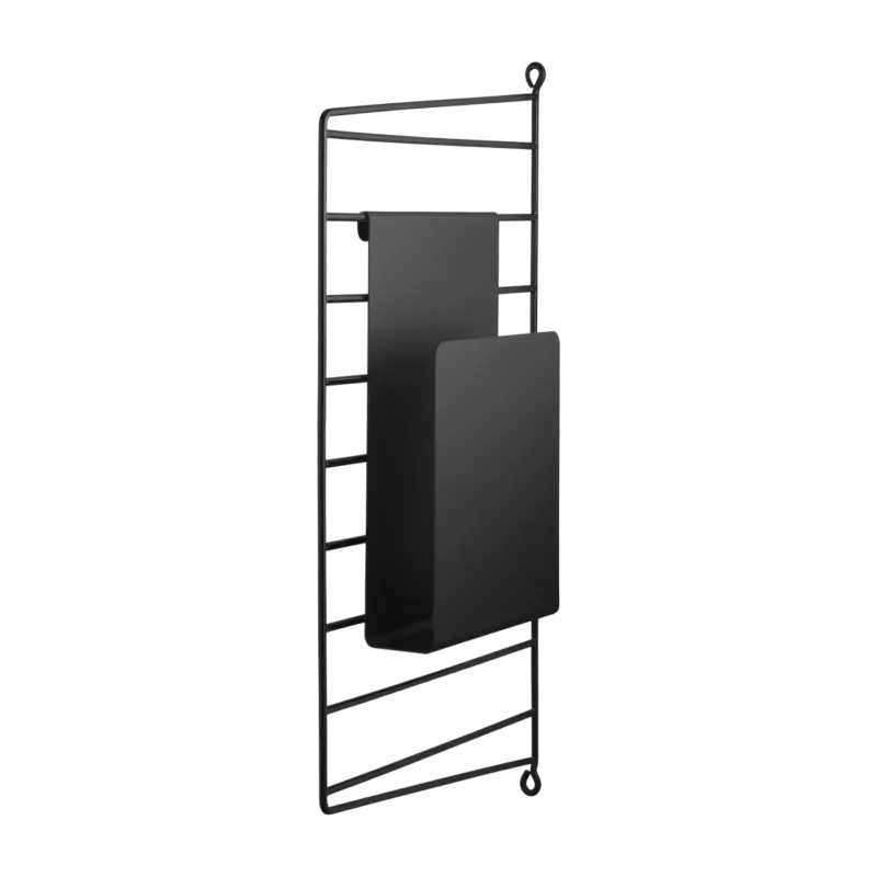 Porte magazine 5x27x17cm en acier noir (sans montant) - String furniture - The Cool Republic