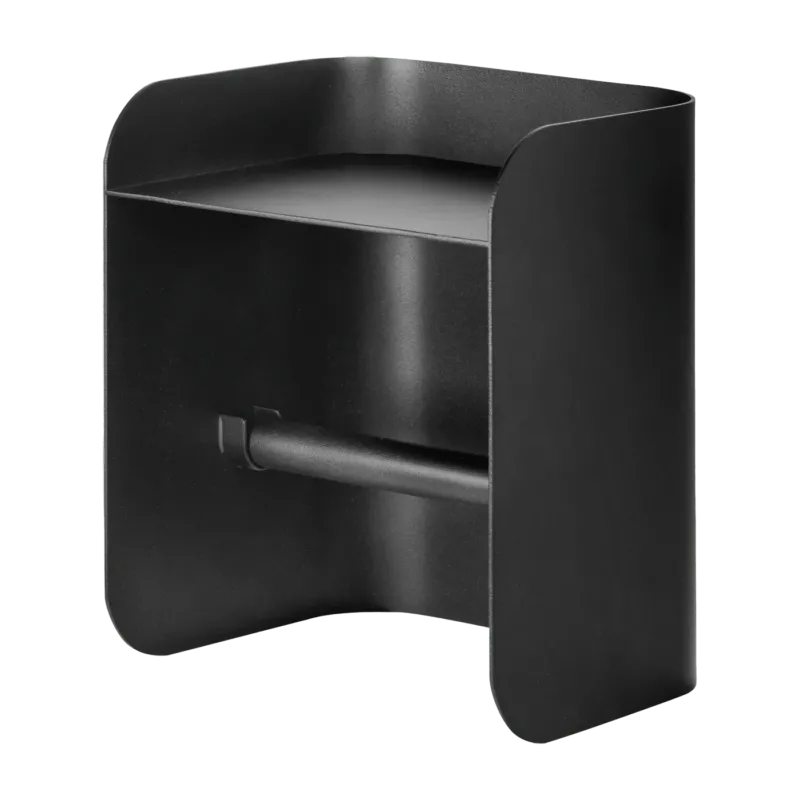 Porte papier toilette en métal noir Carry - Mette Ditmer - The Cool Republic