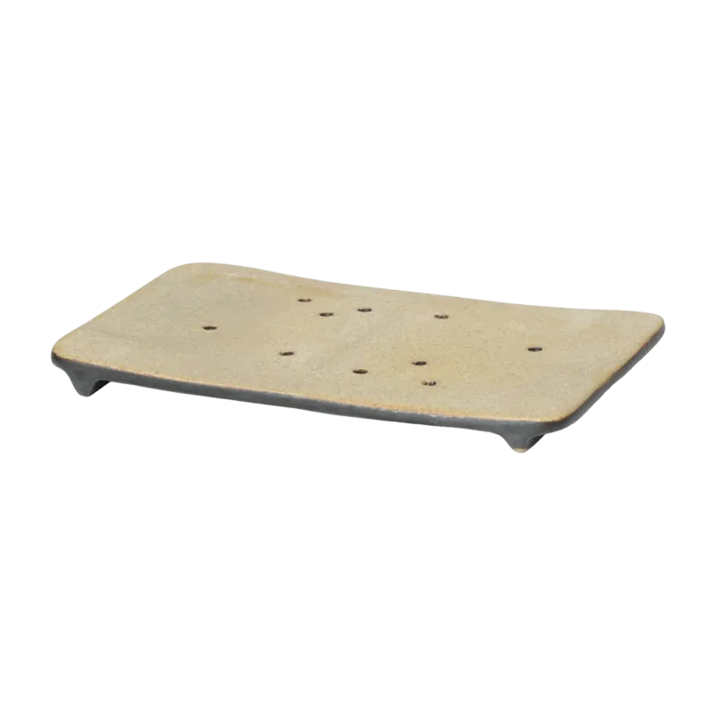 Porte-savon en porcelaine couleur sable 12,5 x 1 x 9 cm Bon - Ferm Living - The Cool Republic