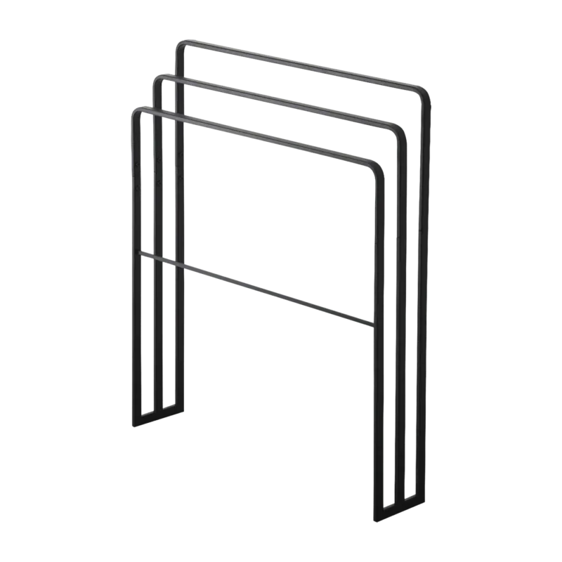 Porte-serviettes de bain avec 3 barres noir Tower - Yamazaki - The Cool Republic
