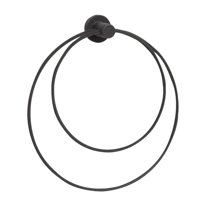 Porte-serviettes noir à boucles Loop - Hübsch - The Cool Republic