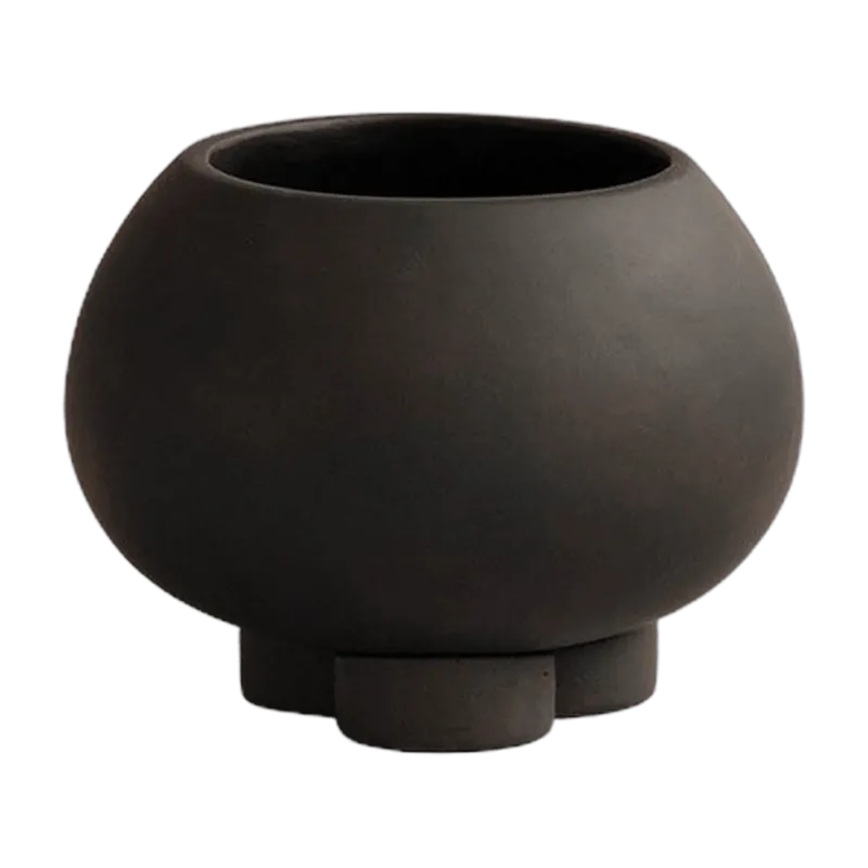 Pot de fleur en béton coffee 17x17x12,5cm petit - 101 COPENHAGEN - The Cool Republic