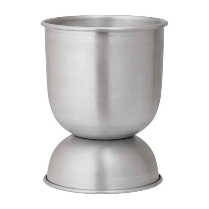 Pot de fleur reversible en aluminium 21x30cm Hourglass pot - Ferm Living - The Cool Republic