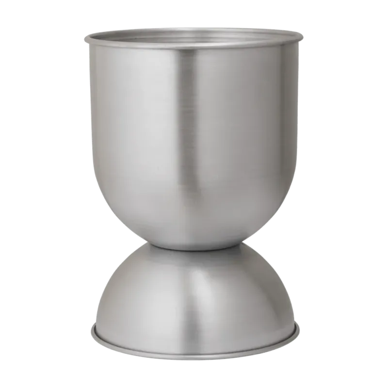 Pot de fleur reversible en aluminium 30xc42,5cm Hourglass pot - Ferm Living - The Cool Republic