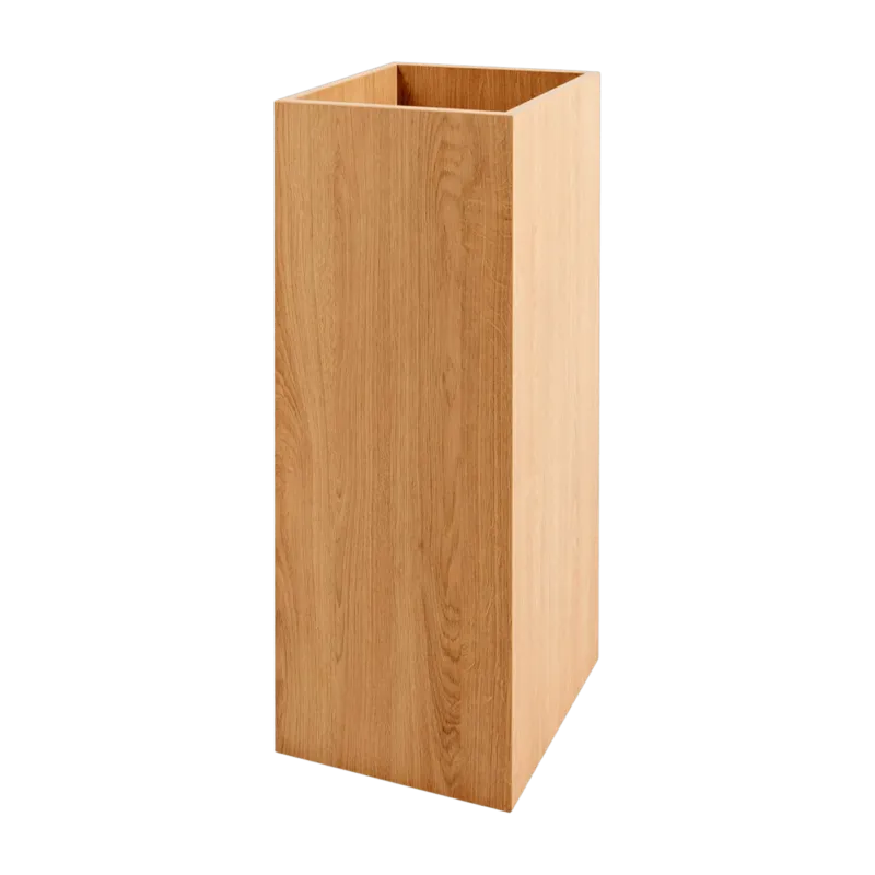 Pot de fleurs carré en bois clair 35 x 35 x 100 cm Palmus - Custom Form - The Cool Republic