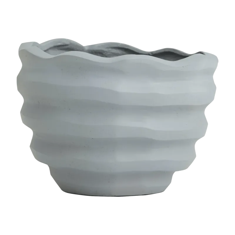 Pot de fleurs en métal gris 19 cm Kawau - Nordal - The Cool Republic