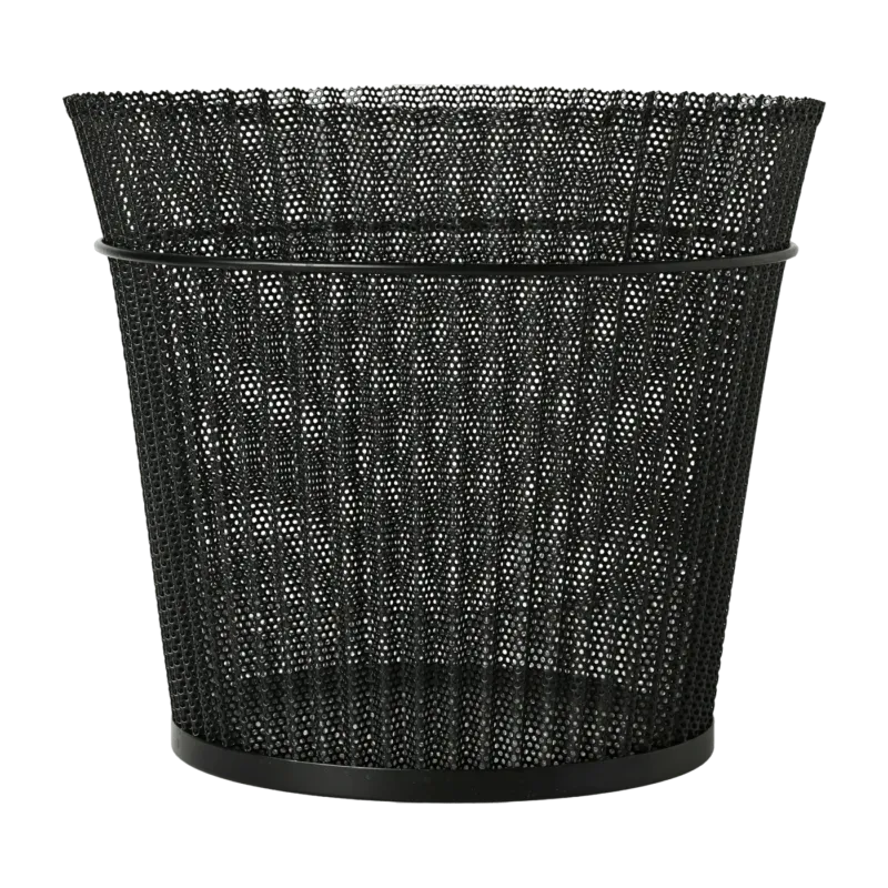 Pot de fleurs en tôle perforée noire 27 cm Matégot - Gubi - The Cool Republic