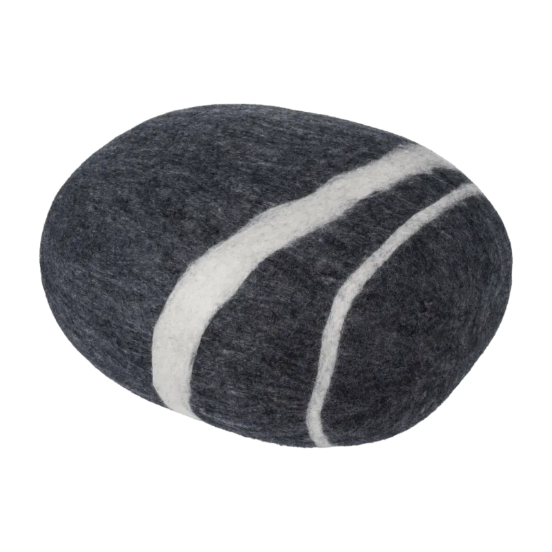 Pouf en laine anthracite marbré XXXL Hugo - myfelt - The Cool Republic