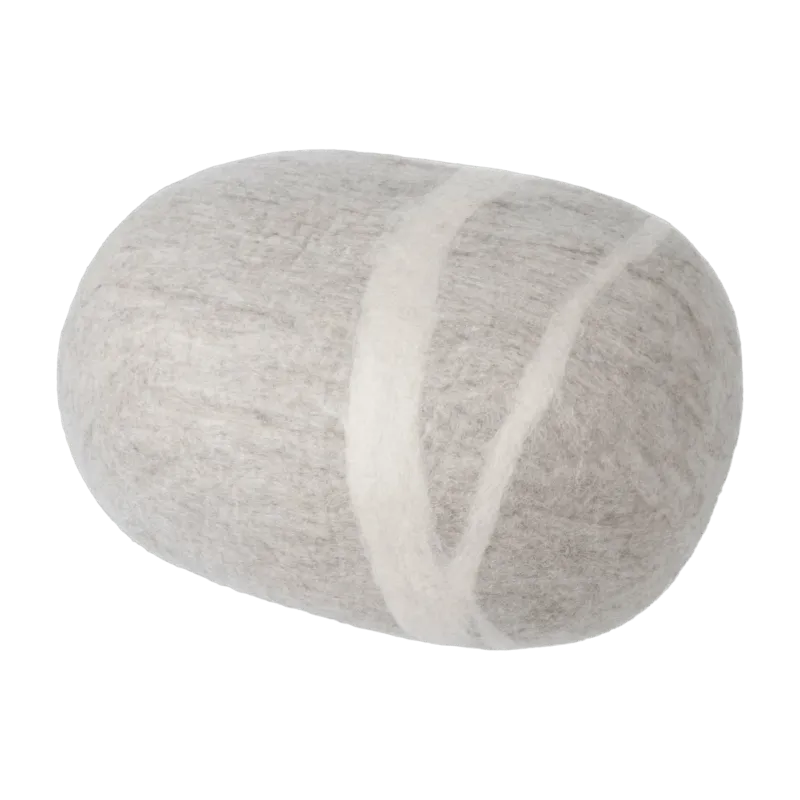 Pouf en laine beige marbré XXL Béla - myfelt - The Cool Republic