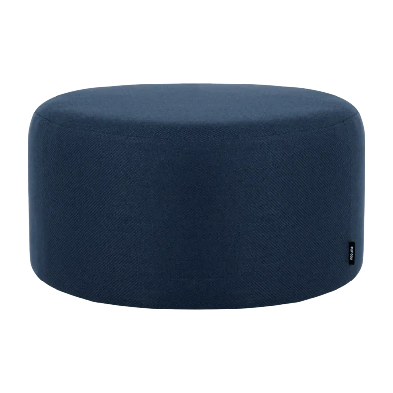 Pouf en laine bleu 25 cm Folk - noo.ma - The Cool Republic