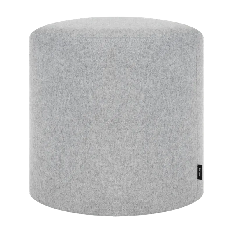 Pouf en laine gris Folk 40 cm - noo.ma - The Cool Republic