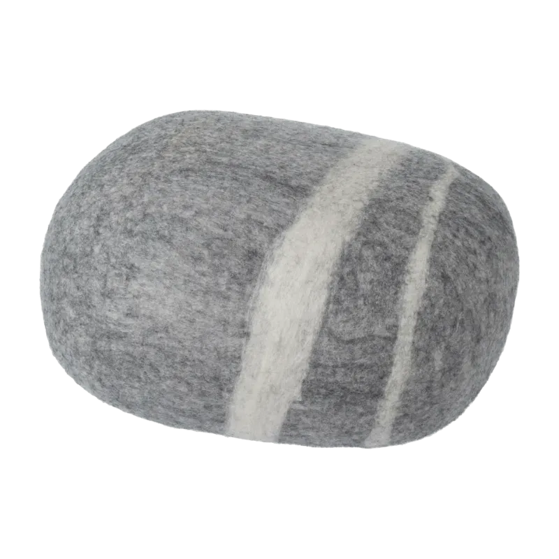 Pouf en laine gris marbré XXL Carl - myfelt - The Cool Republic